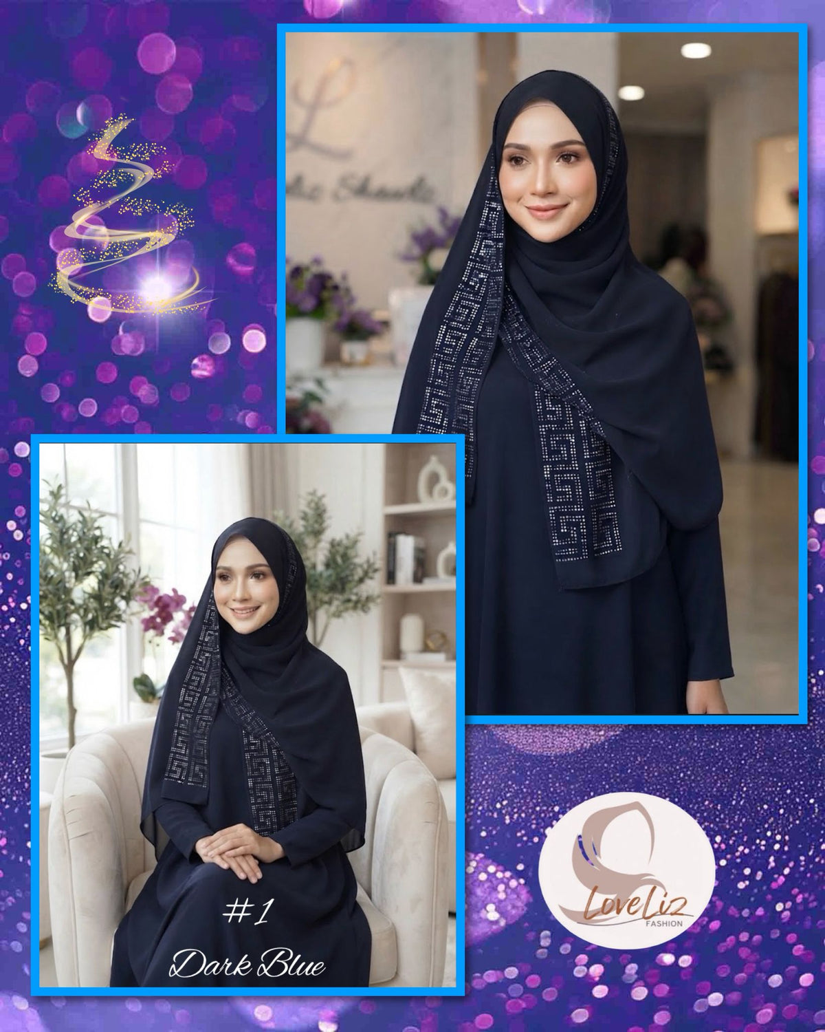 Royal Diamente Chiffon Shawl (SHL_0826/003)