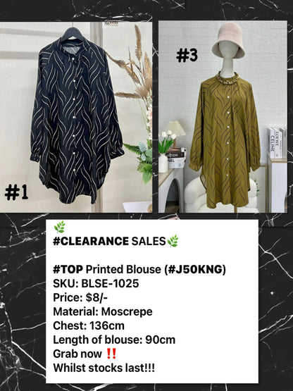 Top Printed Blouse (BLS_0626/025) (#J50KNG)