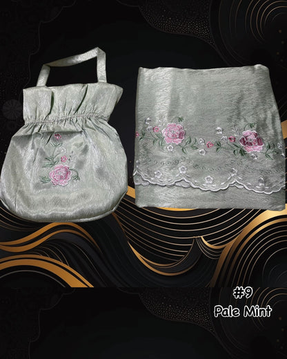Exclusive Telekung Jacquard Satin with Oval Bag (TLKG-1030(A)) (#AT)