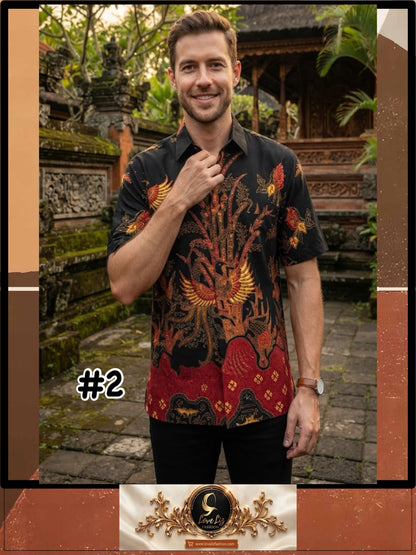 Batik Solo Short Sleeves Shirt- (BASS_0926/003) (#PE)