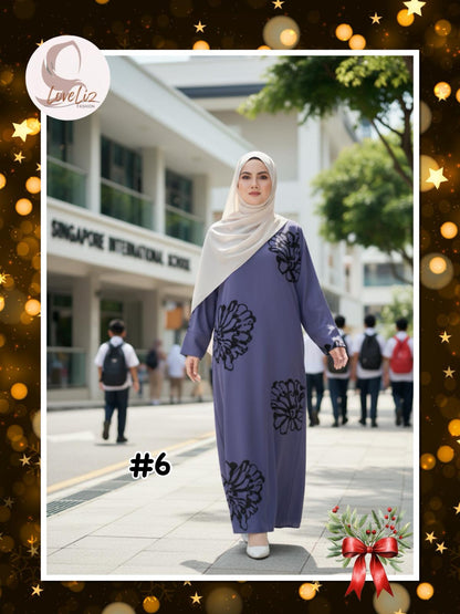Long Printed Dress (LODR- 1007/3(A)) (#FFKNG)
