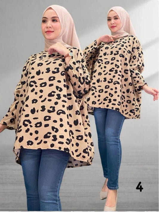 Modern Leopard Printed Blouse Model 4