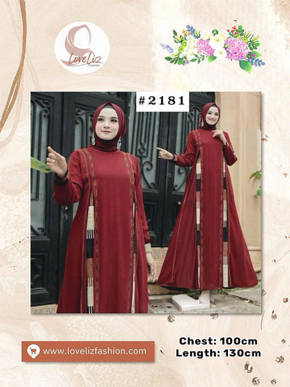 Exclusive Colored Turkish Abaya with Swarovski Embroidery (ABYA_0226/185-205) (SN 1021- 2183)