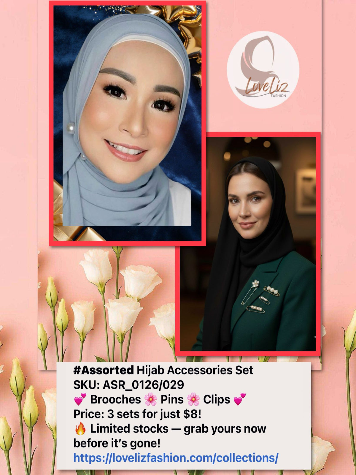 Hijab Accessories Bundle Set (ASR_0126/029)