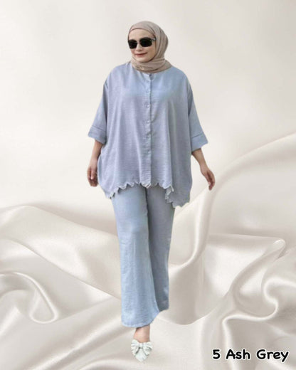 Poppy Two Tones Pants Suits (PANTS-1022) (#P127.KNG)