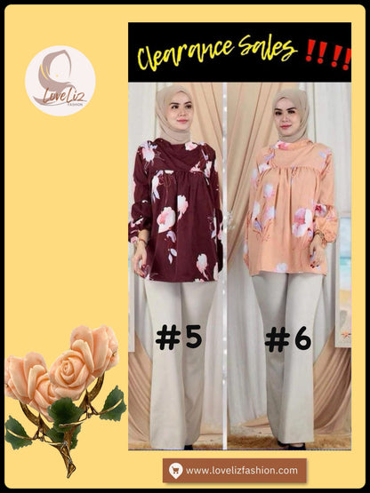 Top Modern Printed Blouse (BLSE-1005) (Top Only)