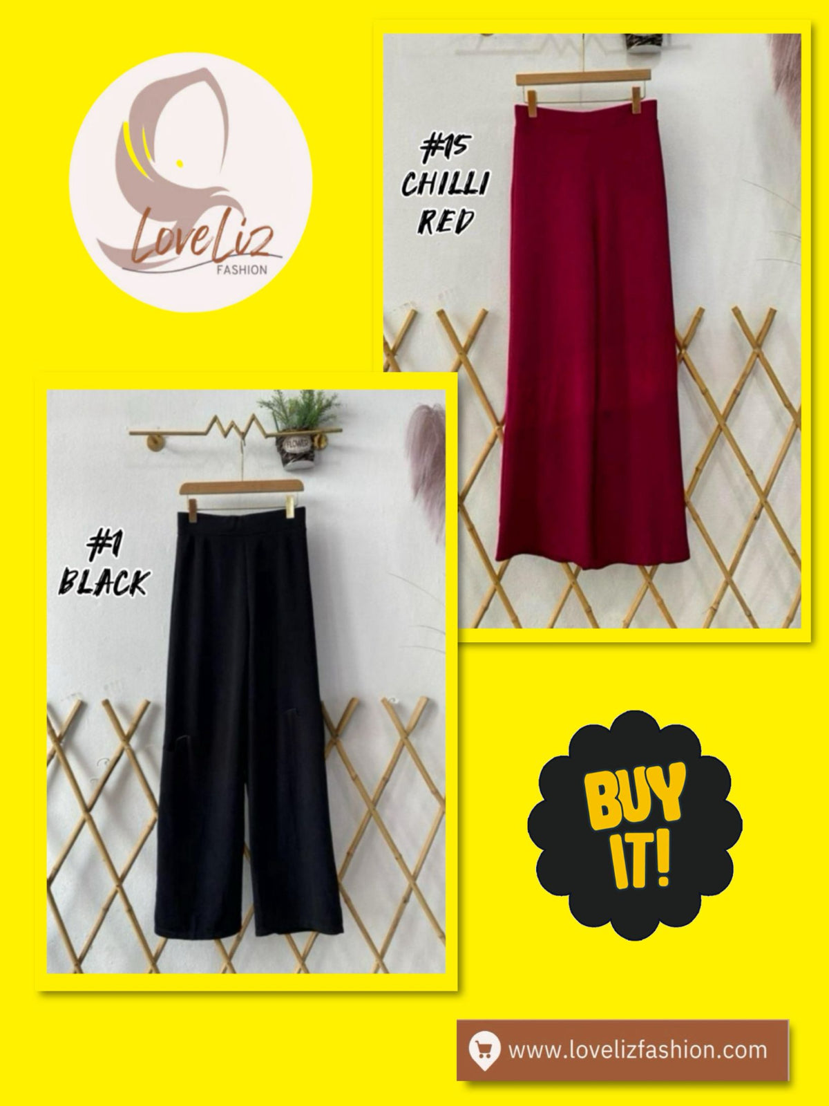 Elegant High- Waist Palazzo Pants (PLZO- 1001) (#KNG) – Ultimate Comfort and Style