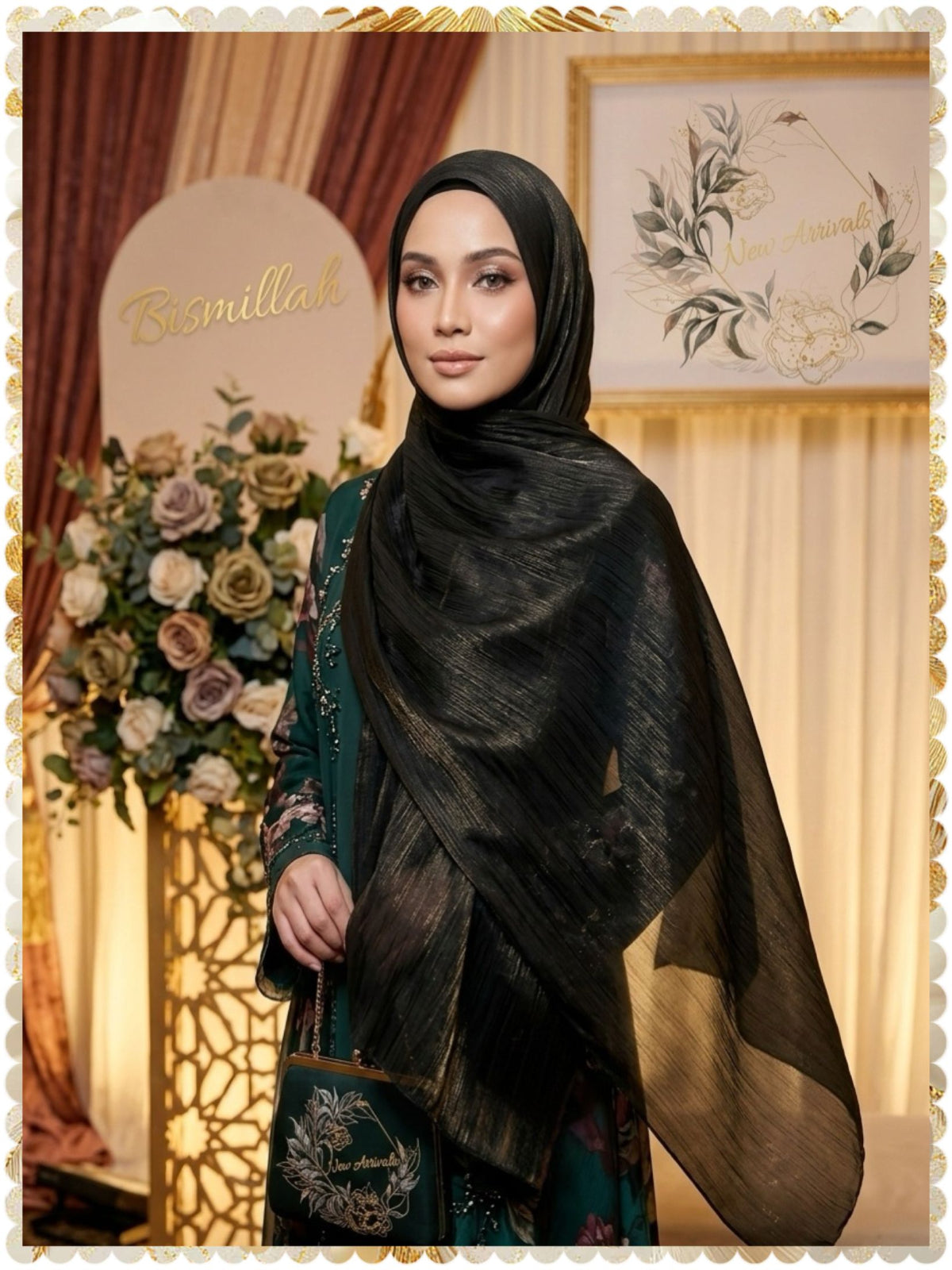 Shawl Shimmering Wideshawls Chenta (SHWL-1055)