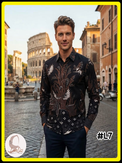Batik Solo Long Sleeves Shirt - (BALS_0926/002) (#PE)